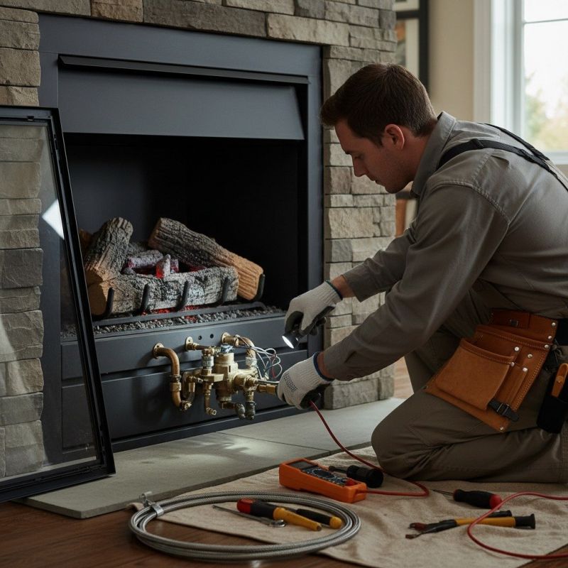 Local Gas Fireplace Repair pros at work